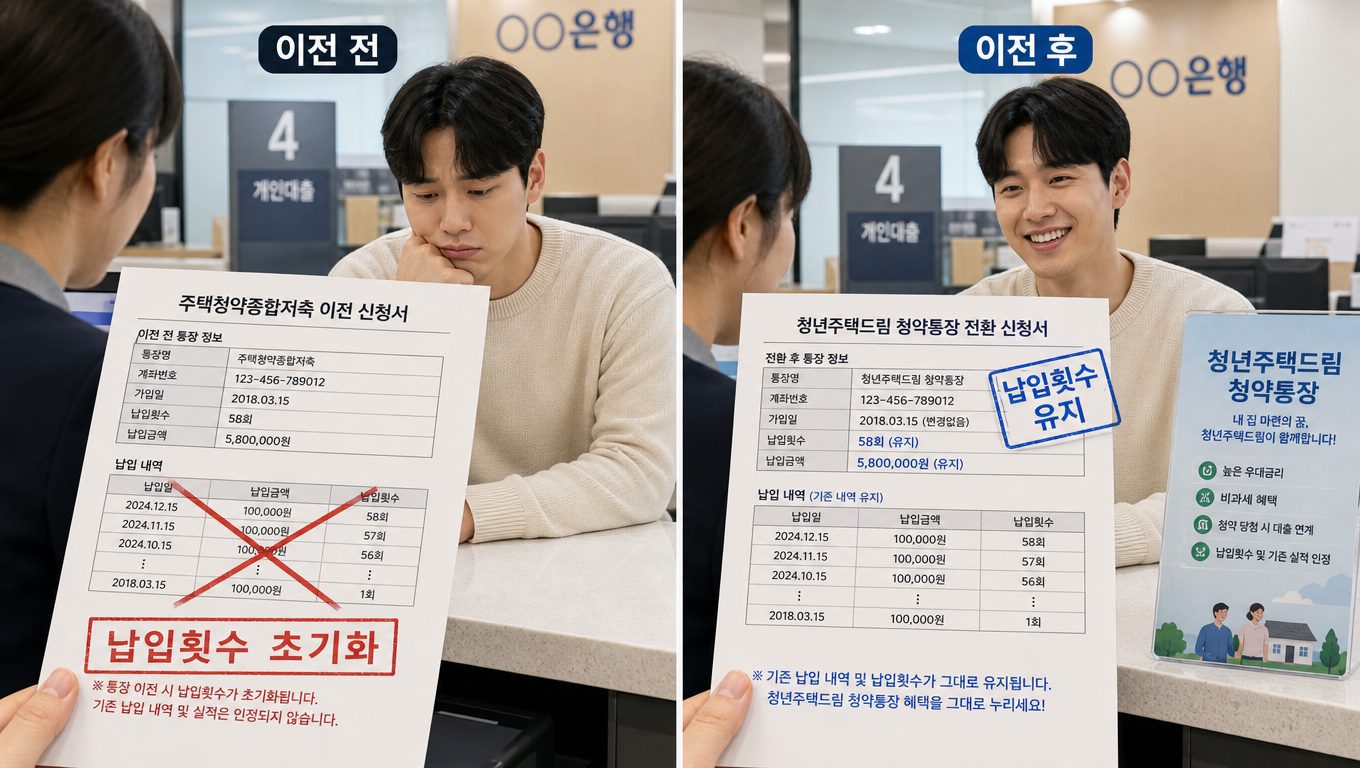 청년주택드림 청약통장 납입횟수가 인정되나요?